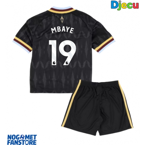 Aston Villa Ibrahim Mbaye #19 Gostujuci Dres za djecu 2026-27 Kratak Rukav (+ Kratke hlače)